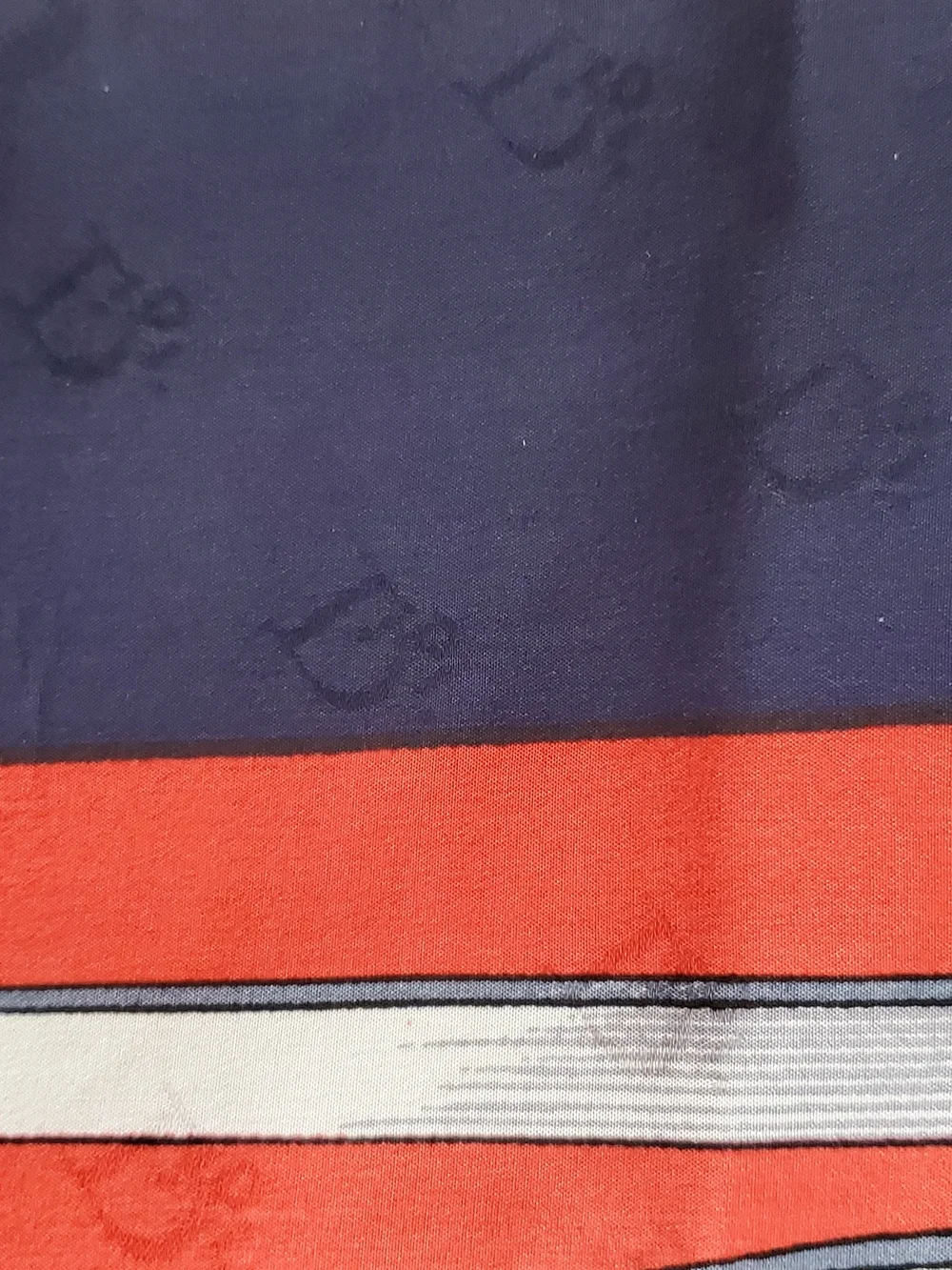 Vintage Christian Dior Silk Scarf Equestrian Hunting Weapon Motif Red Navy Blue